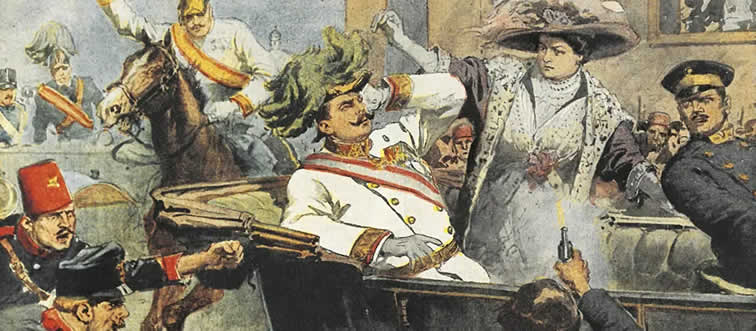Let's start with a pivotal moment in history: where was Archduke Franz Ferdinand visiting when his assassination sparked the flames of World War I?