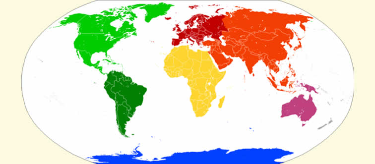 Let's start with a big one: which of Earth's continents spreads across the most space?